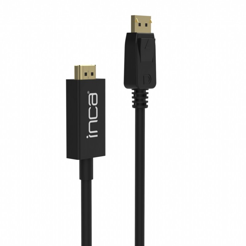 Inca IDPH-18T video cable adapter 1.8 m DisplayPort HDMI Type A (Standard) Black