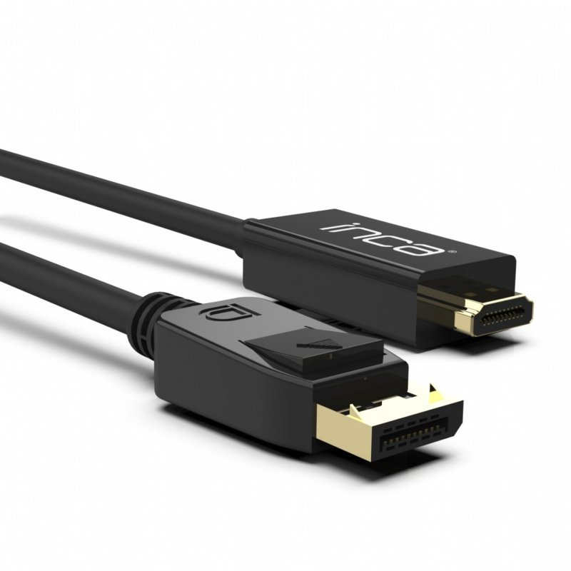 Inca IDPH-18T video cable adapter 1.8 m DisplayPort HDMI Type A (Standard) Black