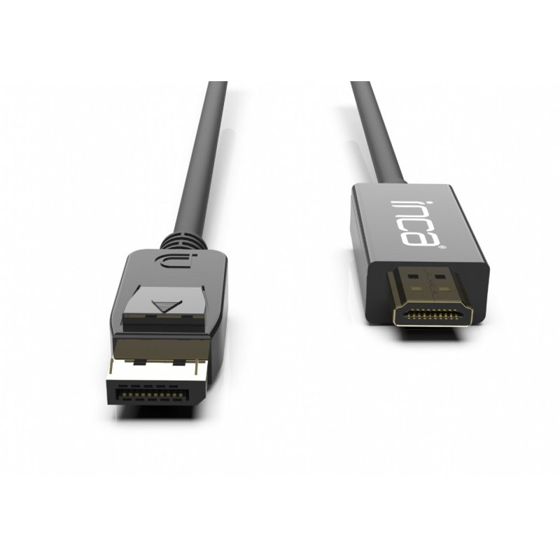 Inca IDPH-18T câble vidéo et adaptateur 1,8 m DisplayPort HDMI Type A (Standard) Noir
