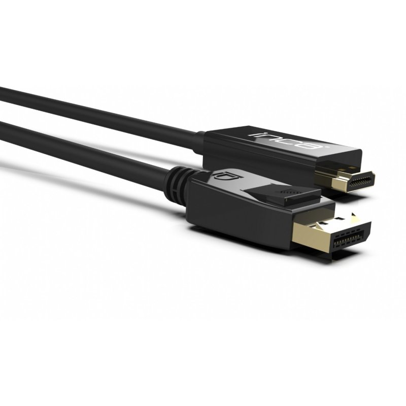 Inca IDPH-18T câble vidéo et adaptateur 1,8 m DisplayPort HDMI Type A (Standard) Noir