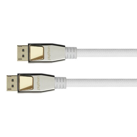 Python DP1.2 Kabel AKTIV 4K2K Nylongeflecht weiß 10m