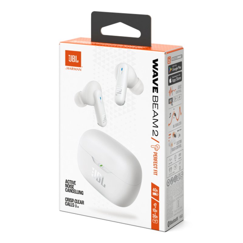 JBL Wave Beam 2 Headset Wireless In-ear Calls/Music Bluetooth White