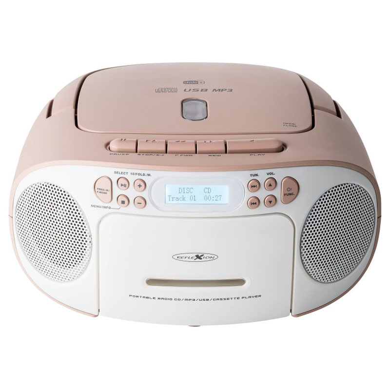 Reflexion RCR2260DAB Radio portable Blanc, Rose