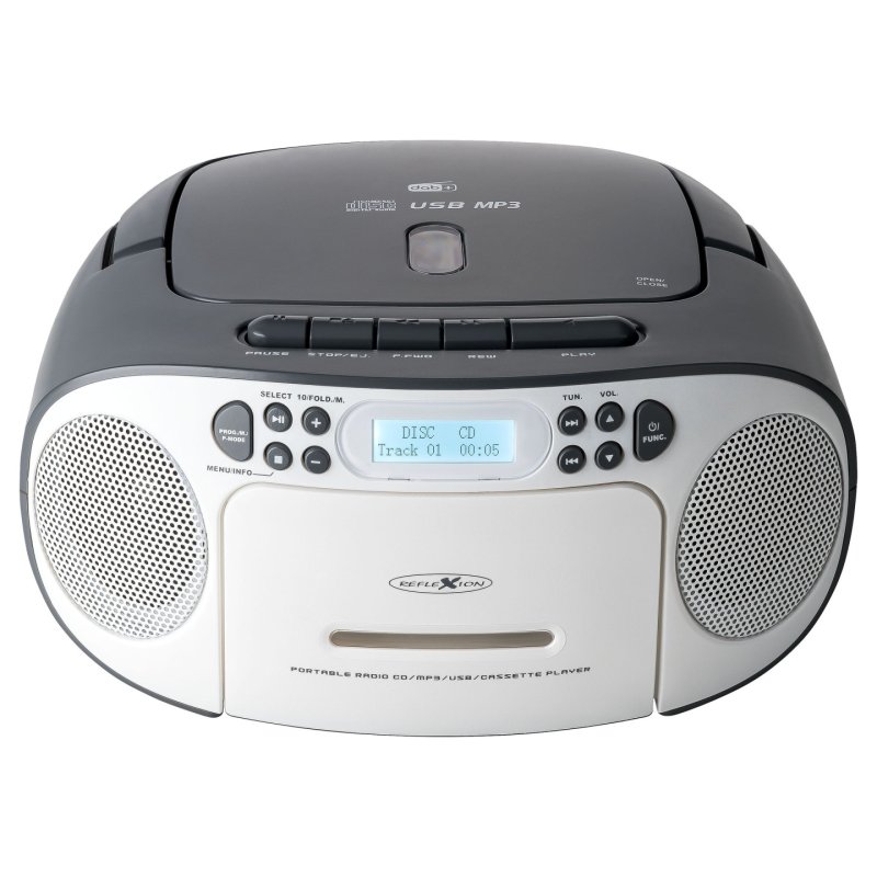 Reflexion RCR2260DAB Portable White, Grey