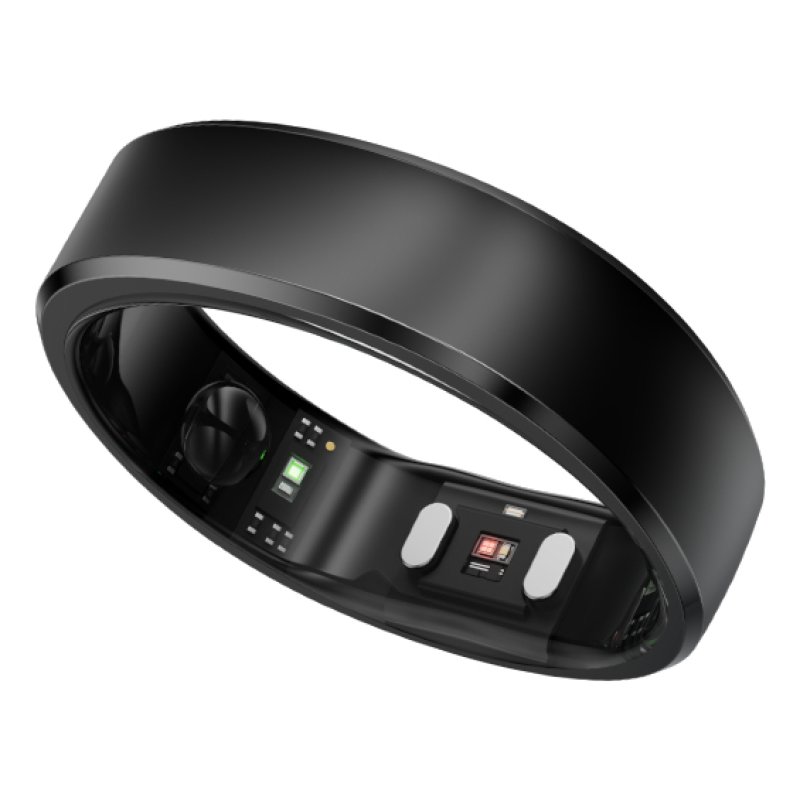RingConn Smart Ring Gen2 für Frauen und Männer - Schlaf- und Fitness Tracking Wearable - Herzfrequenz - Matt-Schwarz