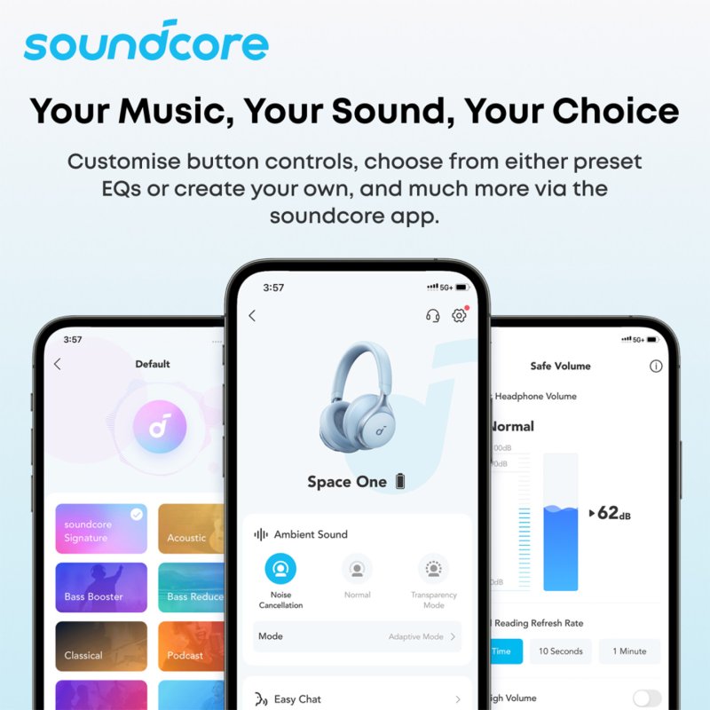 Soundcore Liberty 5 Casque True Wireless Stereo (TWS) Ecouteurs Appels/Musique USB Type-C Bluetooth Bleu