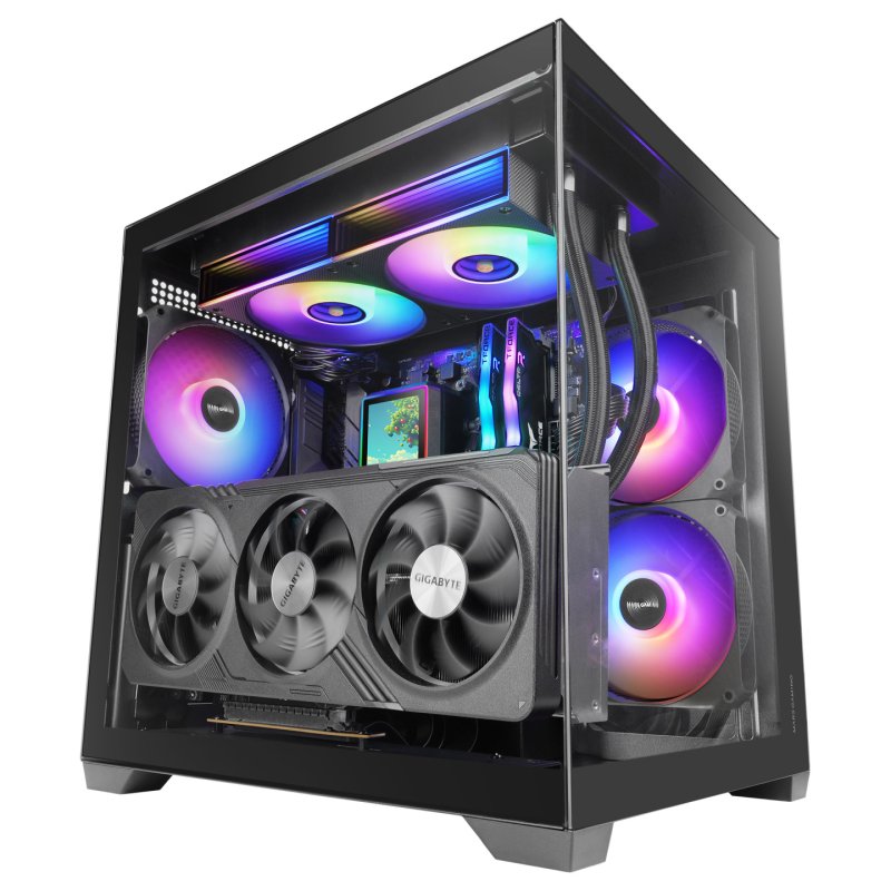 Boitier Mini Tour Micro ATX Mars Gaming MC-View3 RGB avec panneaux vitrés (Noir)