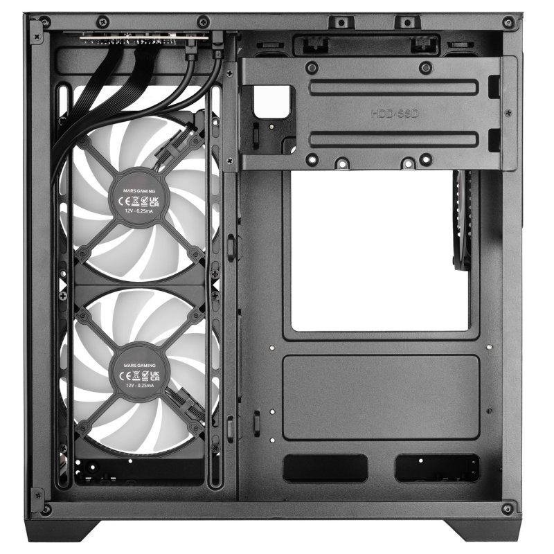 Boitier Mini Tour Micro ATX Mars Gaming MC-View3 RGB avec panneaux vitrés (Noir)