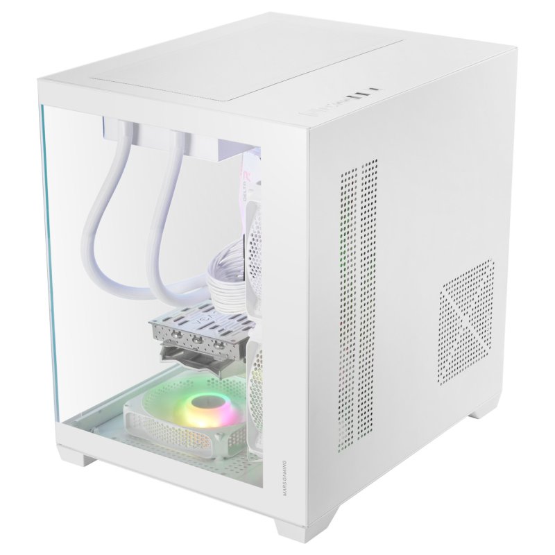Mars Gaming MCVIEW3W computer case Mini Tower White
