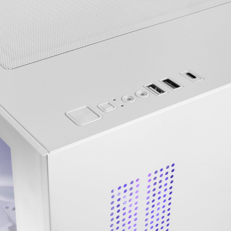 Boitier Mini Tour Micro ATX Mars Gaming MC-View3 RGB avec panneaux vitrés (Blanc)