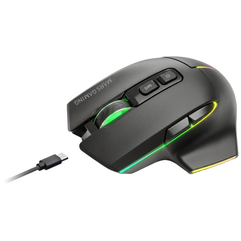 Mars Gaming MMWVECTOR souris Droitier RF Wireless Bluetooth USB Type-A Optique 12000 DPI