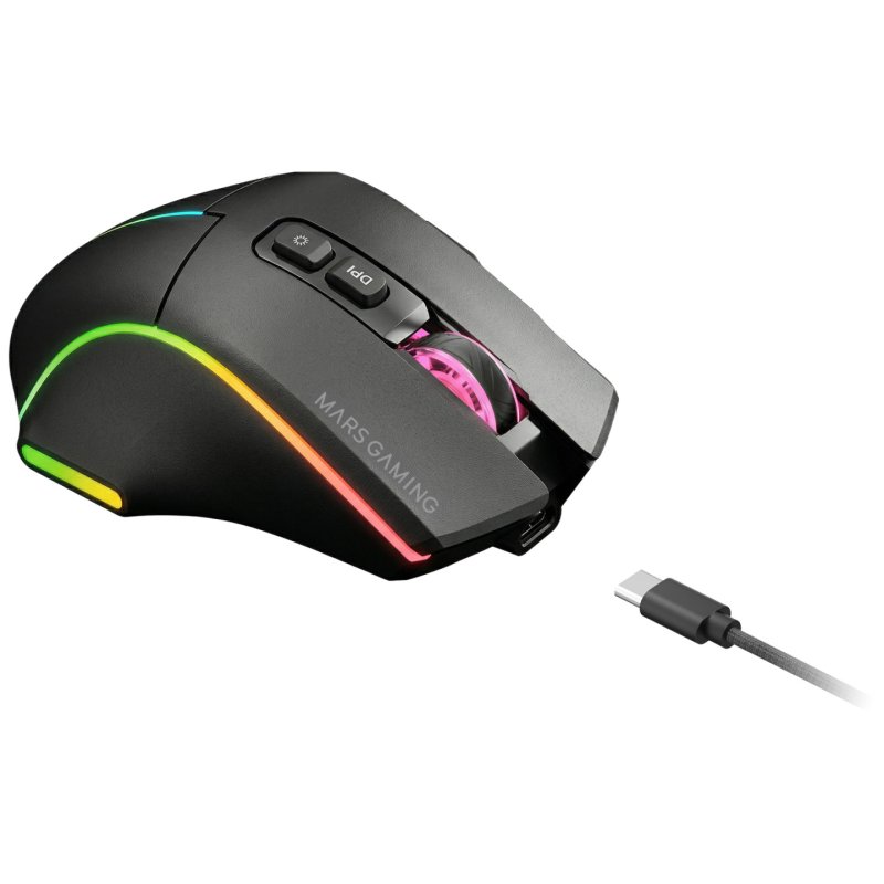 Mars Gaming MMWVECTOR souris Droitier RF Wireless Bluetooth USB Type-A Optique 12000 DPI