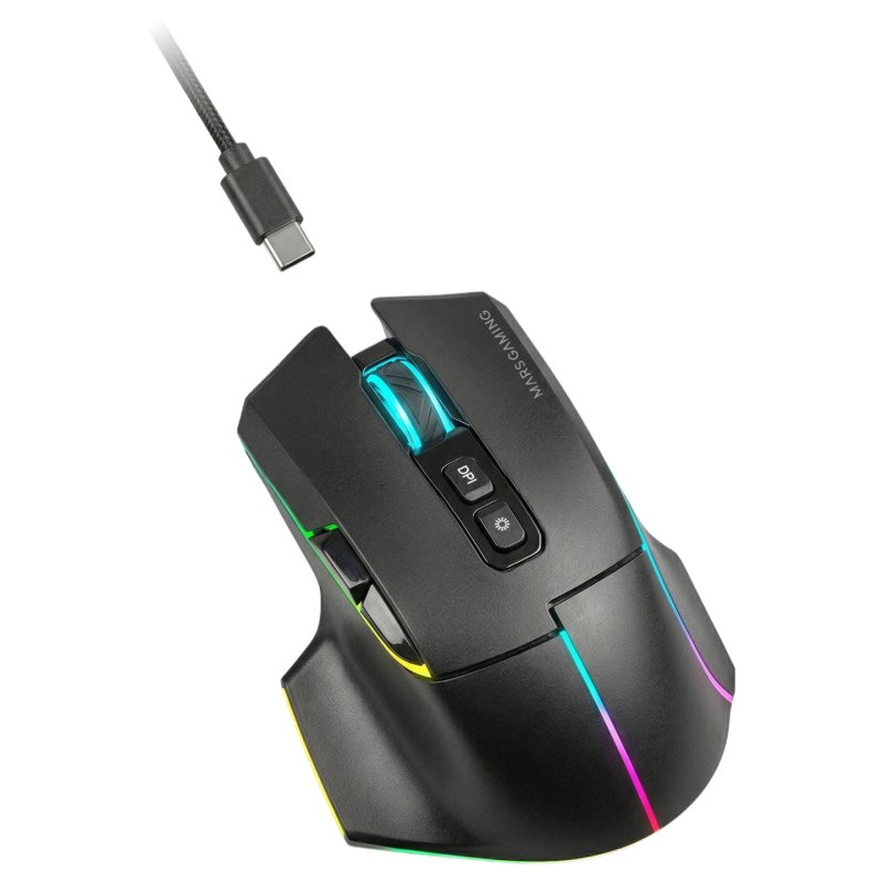 Mars Gaming MMWVECTOR mouse Right-hand RF Wireless Bluetooth USB Type-A Optical 12000 DPI