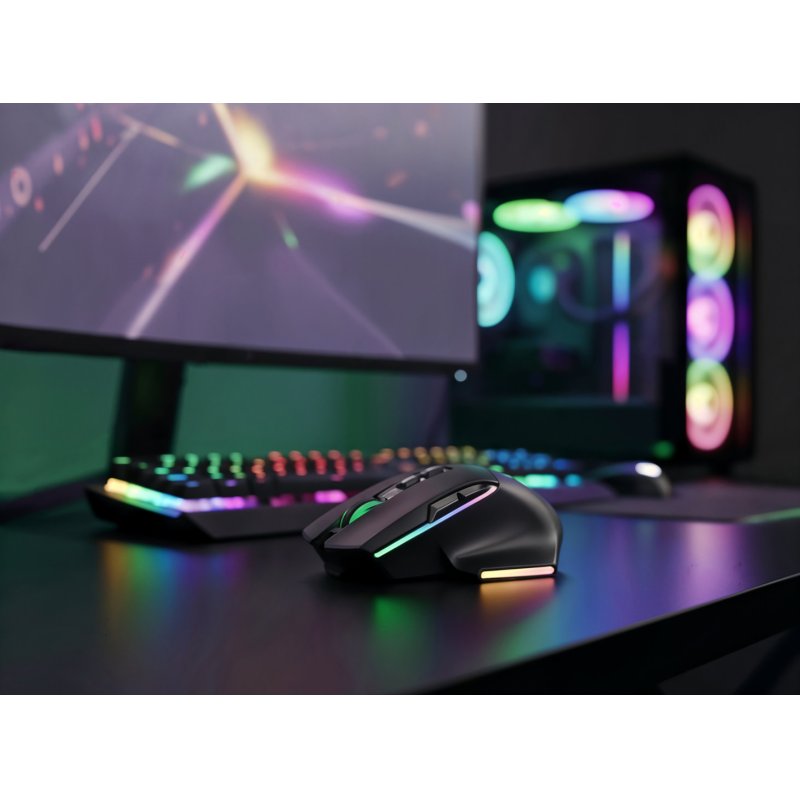Mars Gaming MMWVECTOR souris Droitier RF Wireless Bluetooth USB Type-A Optique 12000 DPI