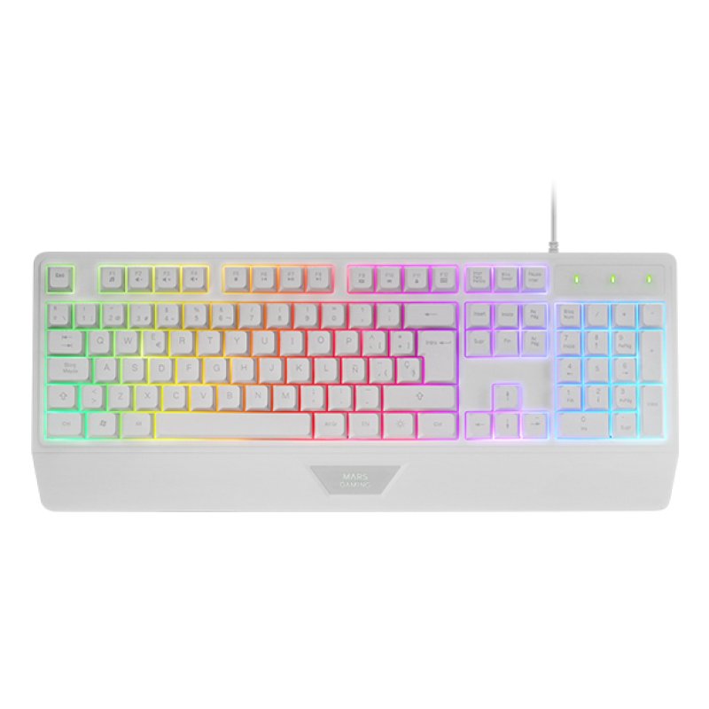 Mars Gaming MCP124PRO keyboard Mouse included USB AZERTY French White