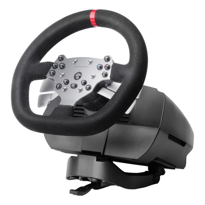 Mars Gaming MWHRSX Gaming Controller Black Steering wheel Pedals Analogue / Digital Android, PC, PlayStation 4, Xbox