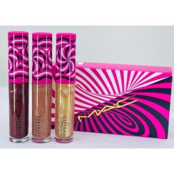 Mac Tiny Tricks Set Lipglass In Optical Delusion Tiktalk Of The Town And Gilty Of Trickery 24 G Each