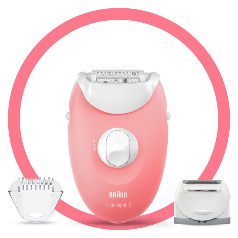 Braun Silk-épil 3 -277 20 pince(s) Blanc, Rose