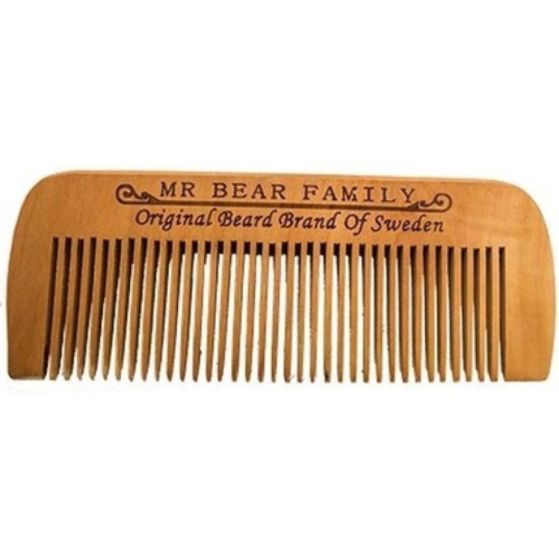 Mr Bear Family Beard Comb Wood Perfect For Grooming Your Beard