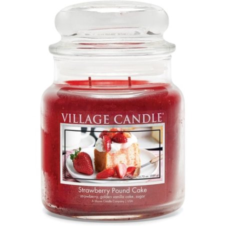 Village Candle Strawberry Pound Cake Scented Candle Medium