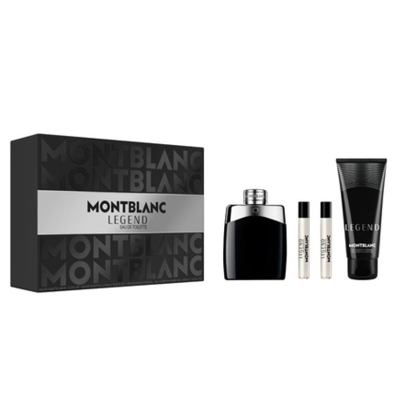 Mont Blanc Legend Set Eau De Toilette Spray 100ml Eau De Parfum Spray 75ml Shower Gel 100ml