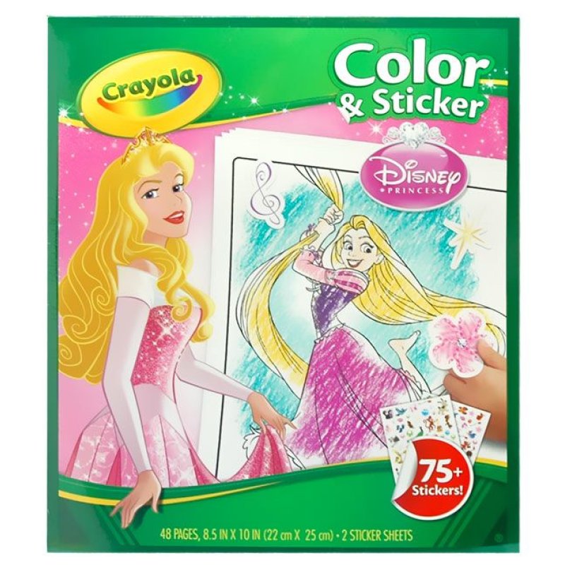 Crayola Disney Princess Colouring Book Stickers Set
