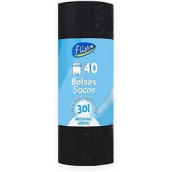 Fliss Kitchen Trash Bag Black 30 Liters 40 Units