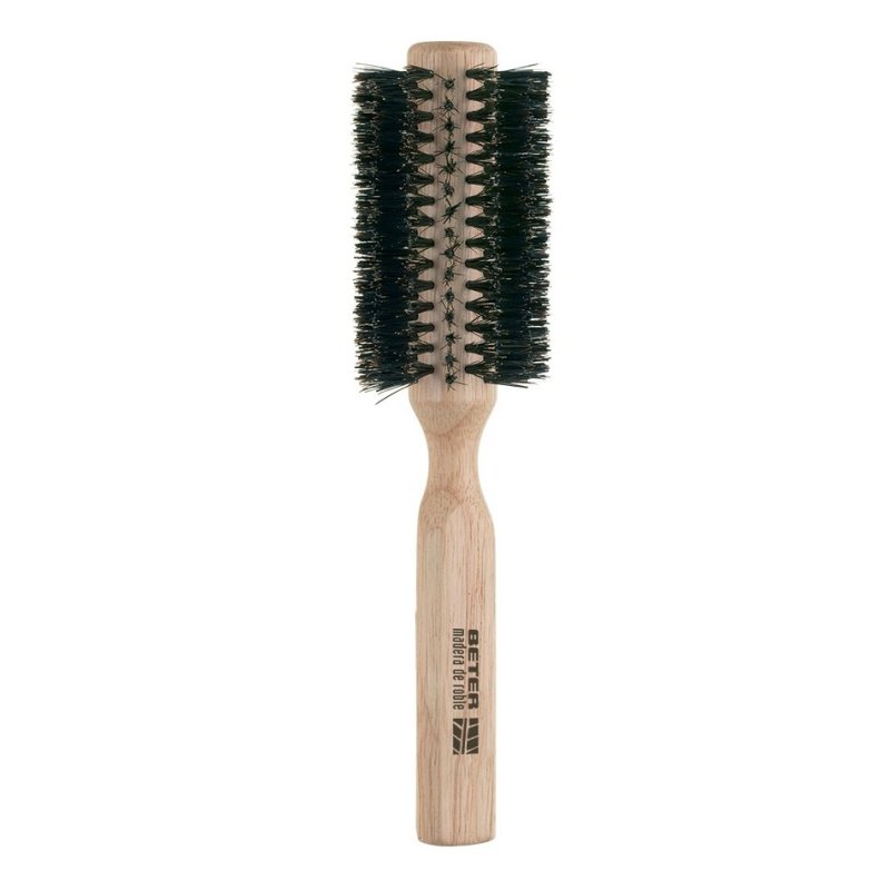 Beter Round Brush Mixed Bristles Wooden Handle Oak 54 Mm 1 Unit