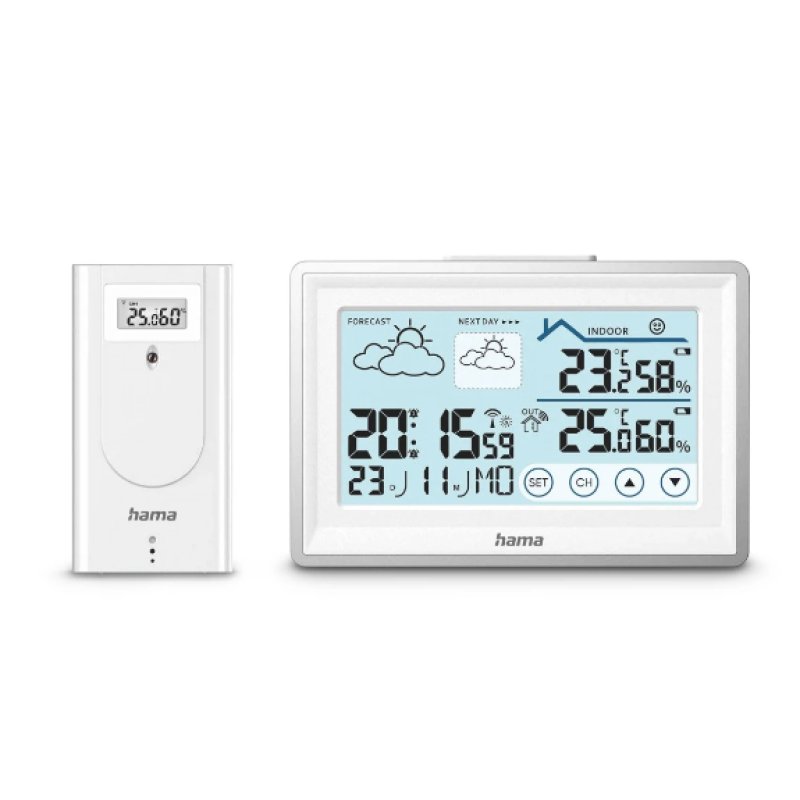 Hama 00222228 station météo numérique Blanc Batterie