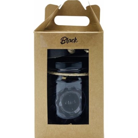 Soap & Gifts Giftset Pot And Cord Soap Black