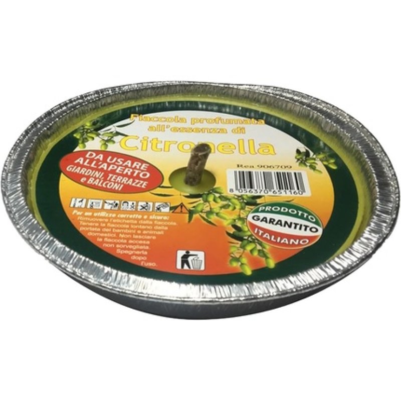 Cereria Muto Italo Citronella in Aluminum 16cm for Mosquitoes and Insects