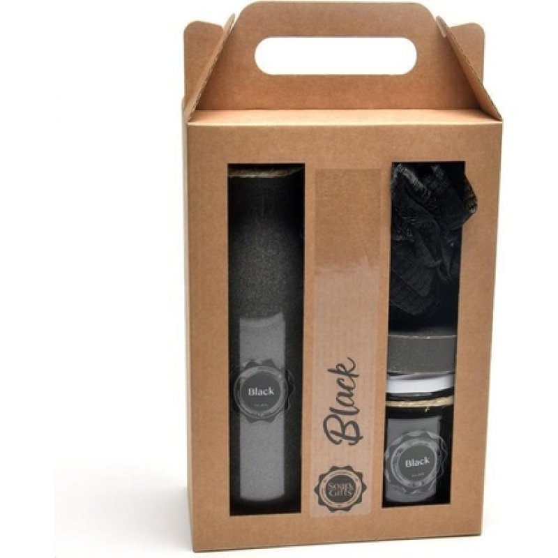 Soap & Gifts Giftset Xl Black Perfect For Shower & Bath