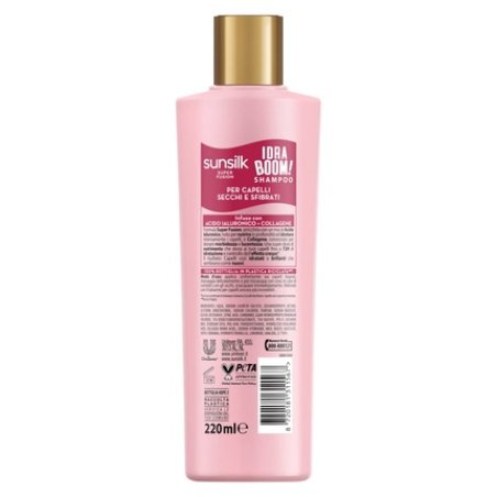 Sunsilk Shampoo Idra Boom for Dry and Damaged Hair Anti-Frizz Effect Super Fusion Formula with Hyaluronic Acid and