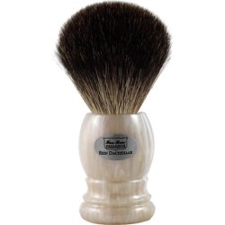 Rasura Shaving Brush Real Badger Hair Gray White