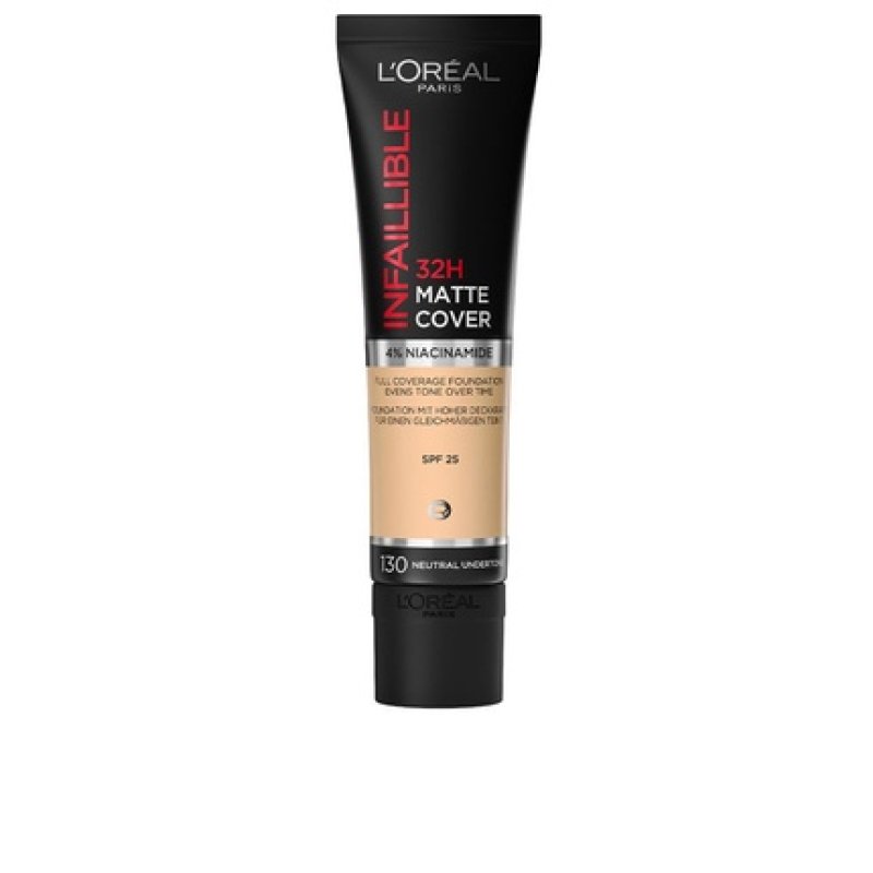 L'Oreal Paris Infaillible 32h Matte Cover Foundation 130 Neutral Undertone 30 Ml