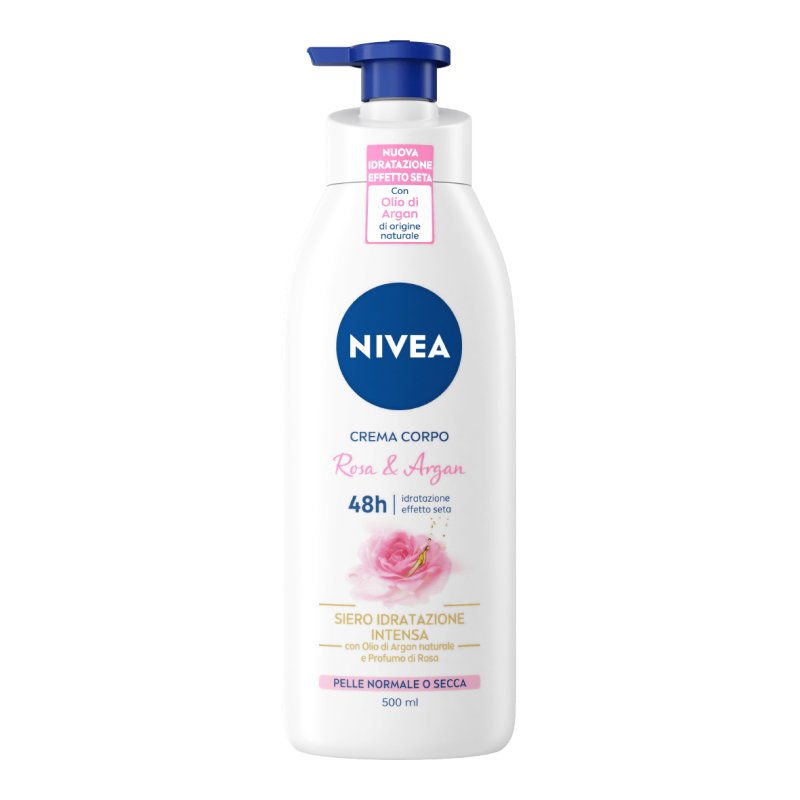 Nivea Body Cream Pump 500 Ml Rose & Argan Oil