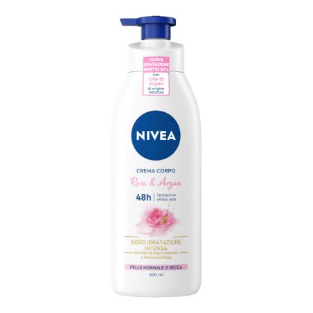Nivea Body Cream Pump 500 Ml Rose & Argan Oil