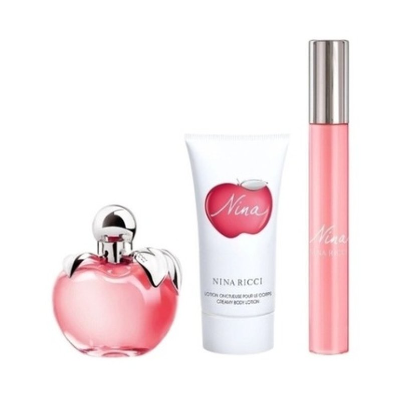 Nina Ricci Nina Set Eau De Toilette 50 Ml Body Lotion 75 Ml And Eau De Toilette Rollon