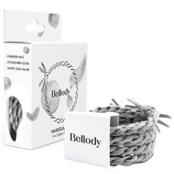 Bellody Original Urban Gray Hair Ties X4