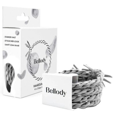 Bellody Original Urban Gray Hair Ties X4