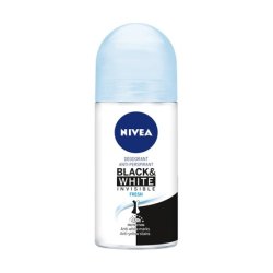 Nivea Deodorant Rollon 50 Ml Invisible Black & White Fresh
