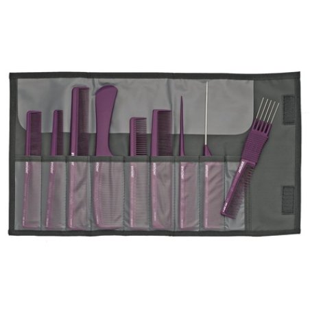 Jaguar Aline Comb Set Including Case 9 Pieces Metallic Purple