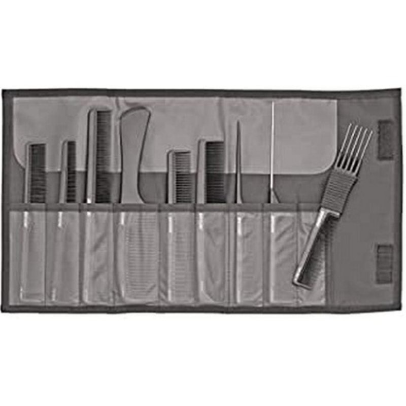 Jaguar Aline Comb Set Including Case 9 Pieces Black