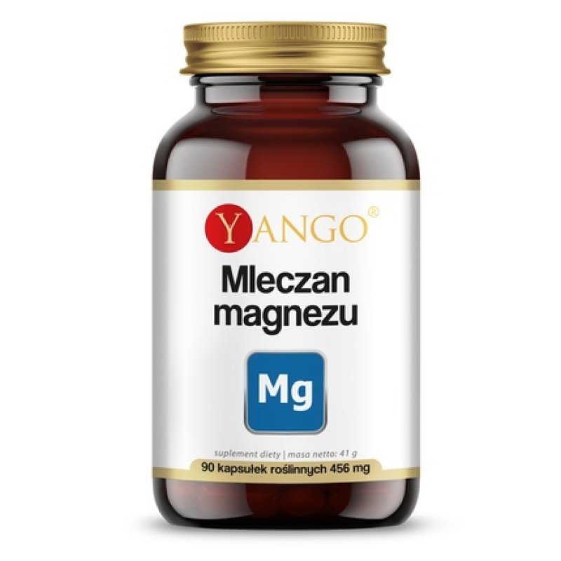 Yango Magnesium Lactate 436 Mg Dietary Supplement For Nervous System Muscles And Bones 90 Capsules