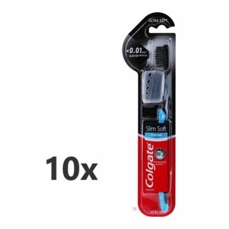 Colgate Slim Soft Charcoal Toothbrush For Effective Cleaning And Healthy Gums