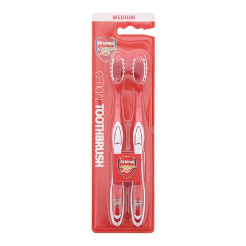 Epl Arsenal Medium Toothbrush 2pcs