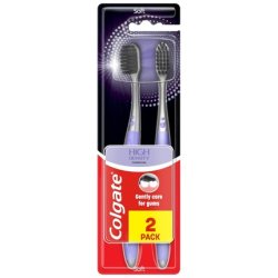 Colgate High Density Charcoal Toothbrush Soft Duo 1 Pack 2 Pieces