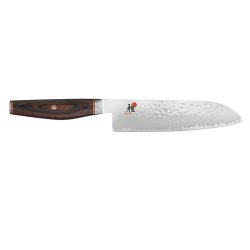 MIYABI Santoku Kochmesser, Stahl, 180 mm, silber / braun, 34074-181-0