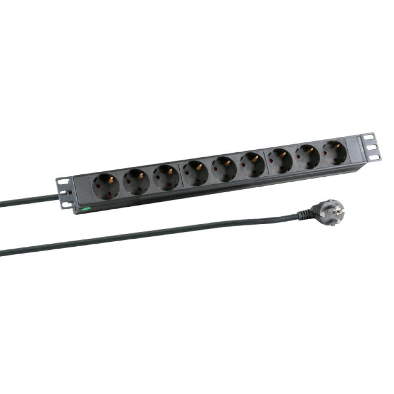 EFB Elektronik EK622DE.1 multiprise 2 m 9 sortie(s) CA Intérieure Noir