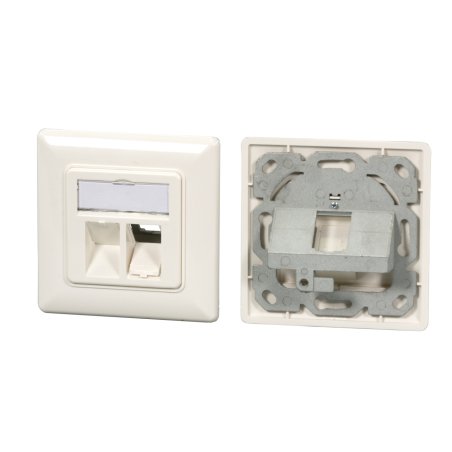 EFB Rahmenset 2-Port, für Keystones, DIN49075, weiß